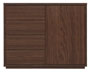 COMOキャビネット プッシュタイプ【CRタイプ(扉右開き)】 (幅1060〜1200mm×奥行435mm) 四段