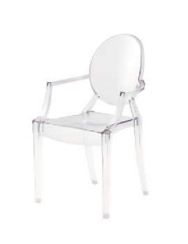 La-Marie ラ・マリー Designed by フィリップ・スタルク 世界で初めての、ポリカーボネート一体成型製法による透明な椅子です。<br>ラ・マリーは軽快でデリケートな外観に、エッセンシャルなデザインと耐久性を兼ね備えています。<br>傷や衝撃に強いポリカーボネート素材の綿密な研究の成果として、軽くて堅固という素晴らしい組合せが生まれました。<br>